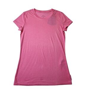 Armani Exchange Women's Short Sleeve Top | Casual crew neck Blouse | Size S Pink
